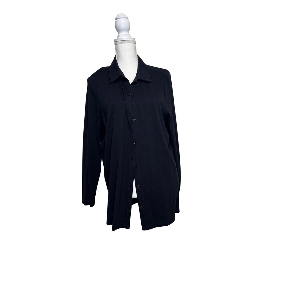 H by Halston Black Buttoned Cardigan‎ Women's Plus Size 1X